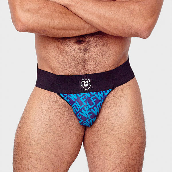 WOLF BLUE JOCK - jockstrap - suspensorio masculino- ropa intima de hombre - ropa interior de hombre