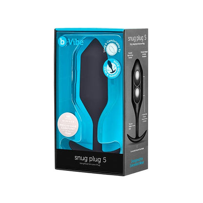 B-Vibe Snug Plug 5 – Black - dilatador - anal - plug - sex - sexshop - sweetshopchile - La mejor y más variada selección de juguetes sexuales del mercado