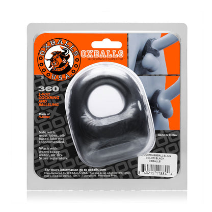360 Cockring + Ballsling - Negro - OXBalls - Tienda Online de productos intimos -Tenemos variedad de juguetes y accesorios para adultos