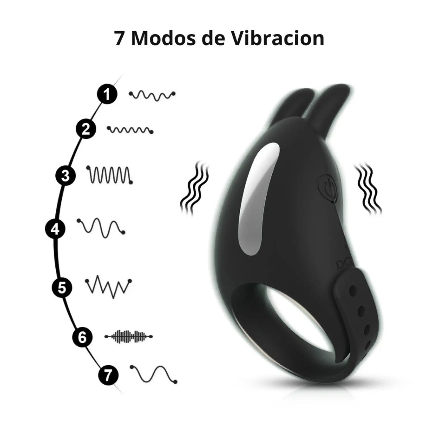 Anillo vibrador sky - dominame - anillo de vibraciones - anillo para pene - anillo sexual - anillo vibrador potente - juguete para parejas - mejorar ereccion con vibrador - vibrador -  sex shop dominame.cl