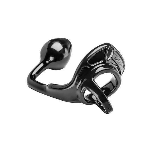 Armour Tug Lock Black Medium - anillo para pene - plug anal - juguetes sexuales - anillo de ereccion - plug anal con anillo - sex shop