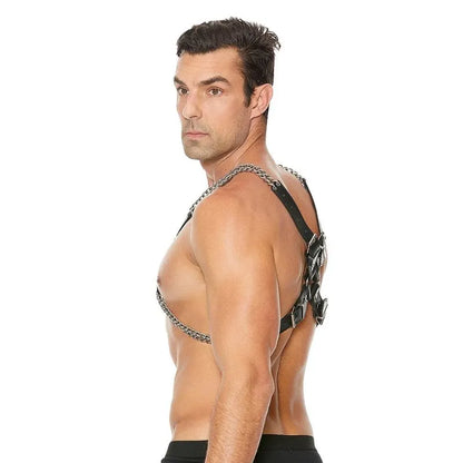 Arnes de cadenas O-Ring - Burgundy de Ouch! - Chain And Chain Harness - Bondage - Sexshop Dominame.cl