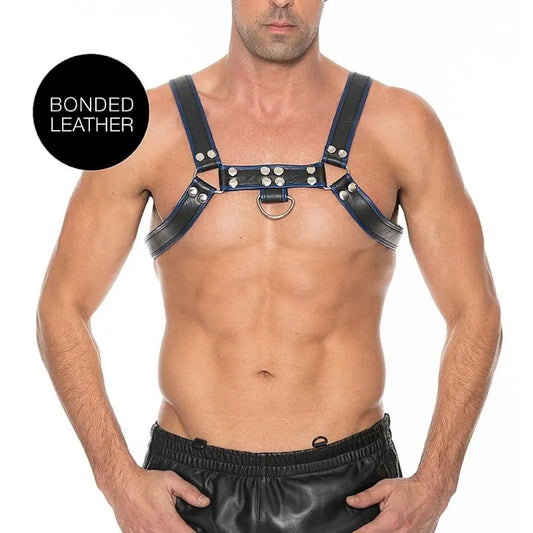 Arnes de pecho bulldog - azul- de Ouch! - kynk - Bondage - Sexshop Dominame.cl