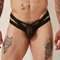Bikini Lace Fabric - Negro - lenceria sexy hombre - encaje - ropa intima de malla hombre - calzoncillo