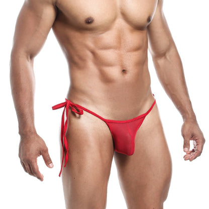 Bikini Laces - Rojo - tanga de malla - lenceria sexy hombre - ropa interior masculina