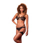 Conjunto Malla Negro - Ropa intima de encaje - liga - portaliga - ropa interior sexy para mujer
