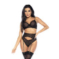 Conjunto de tres  piezas Lucille - Ropa interior sexy para mujer - lencerias en dominame.cl