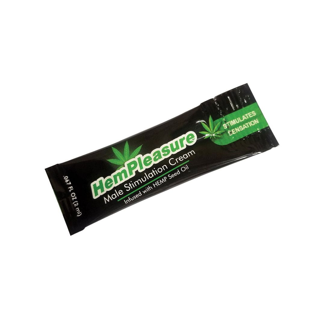 Crema Potenciadora Masculina Hempleasure (Sachet) - Erección - BodyAction - Sexshop Dominame.cl
