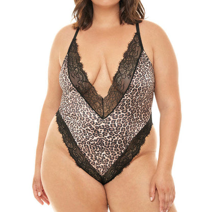 Curvy Teddy de Leopardo Jolene - lenceria sexies para mujer - body sexy