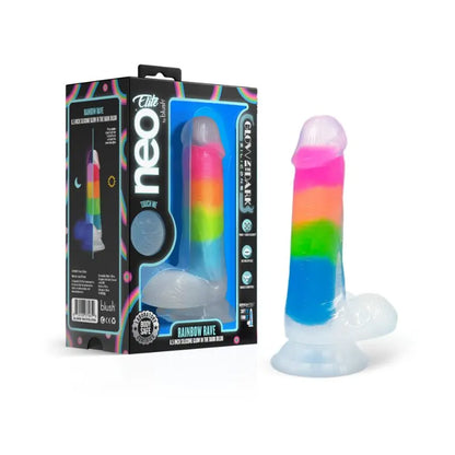 Dildo - Glow in the Dark - neo elite - blush - Rainbow - consolador - dildo realista - sexshop - dominame - BL 82409