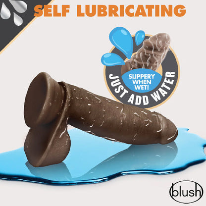 Dildo Autolubricacion Dr. Skin Glide 7 Chocolate - dildo realista - dildo con ventosa - con lubricante - pene de juguete - tienda sexual - consolador