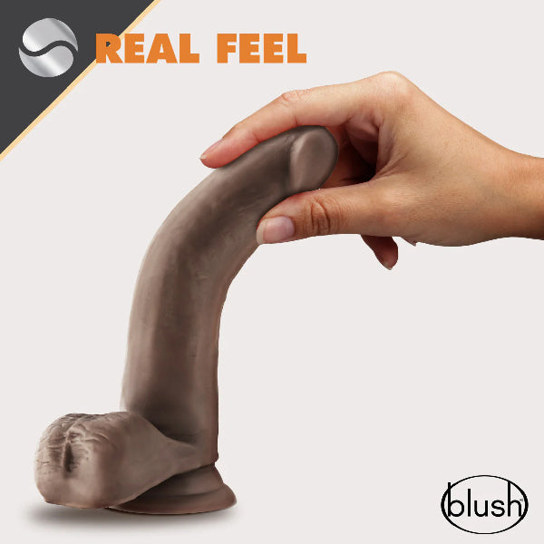 Dildo Autolubricacion Dr. Skin Glide 7 Chocolate - dildo realista - dildo con ventosa - con lubricante - pene de juguete - tienda sexual - consolador