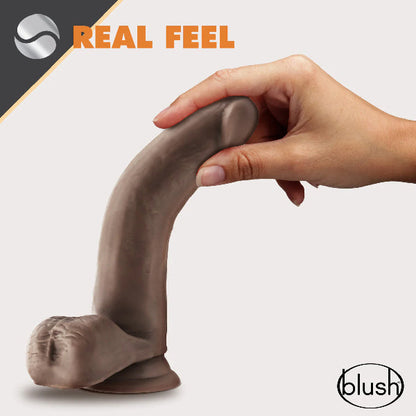 Dildo Autolubricacion Dr. Skin Glide 7 Chocolate - dildo realista - dildo con ventosa - con lubricante - pene de juguete - tienda sexual - consolador