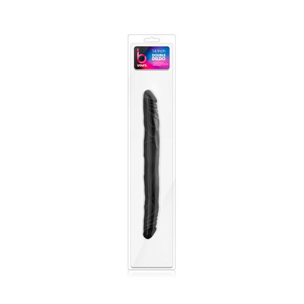 Dildo Doble Black 14 - B Yours - Dildo extralargo - juguetes para pareja - juguetes doble - sexshop con envio discreto