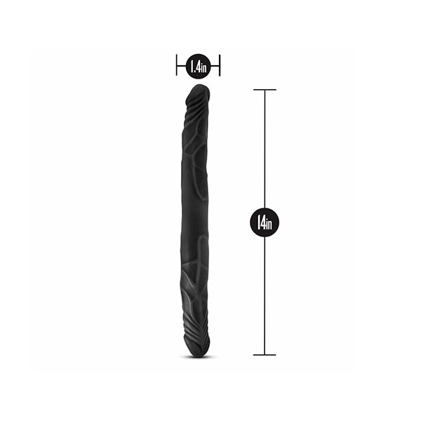 Dildo Doble Black 14 - B Yours - Dildo extralargo - juguetes para pareja - juguetes doble - sexshop con envio discreto