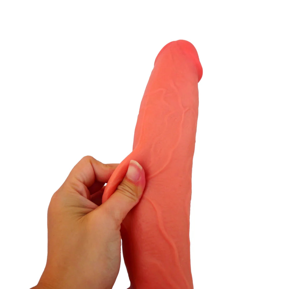 dildo realista - pene de goma - dildo con testiculos - consolador - dildo con ventosa - dildo para arnes - pegging - ventosa desmontable - textura de piel - tamaño grande - dildo XL - el jefe - fantasia sexual - sexshop dominame