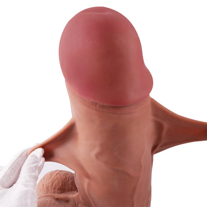Dildo realista - dildo XXL - juguetes grandes - fisting - fantasia erotica - roleplay - juguetes hardcore - textura piel - dildo suave - pene de goma - pene realista - dildo con testiculos - ventosa desmontable - sexshop dominame