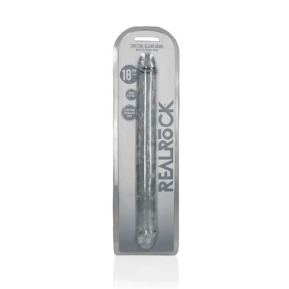 Dildo doble transparente 18 REALROCK de Ouch - Consolador doble - Sexshop Dominame.cl