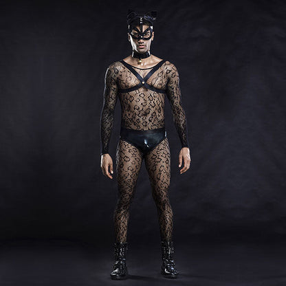 Disfraz Leopardo Hombre - JSY - traje fantasia erotica - ropa tematica adulto - lenceria masculina - cosplay