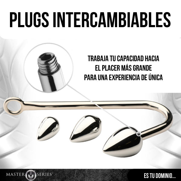 Entrenador Gancho Anal - xr brands - dilatador anal - Butt plug - Set de dilatadores anales progresivos 