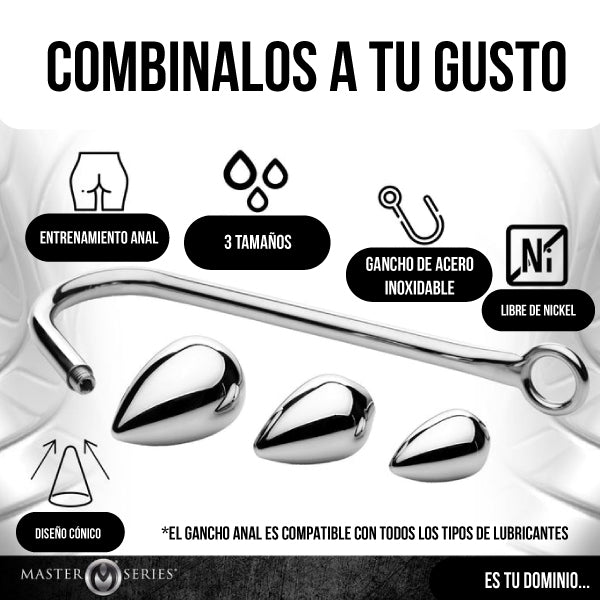 Entrenador Gancho Anal - xr brands - dilatador anal - Butt plug - Set de dilatadores anales progresivos