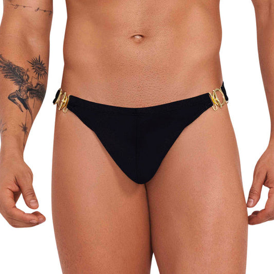 Eros Latin Thong Black - tanga masculina - ripa interior sexy para hombre - tanga con broche hombre