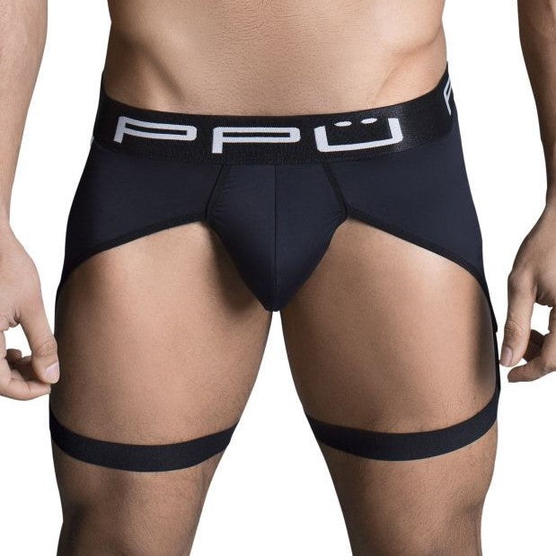 G-string/Brief Black - portaligas hombre - lenceria sexy hombre - ropa interior masculina - caloncillo