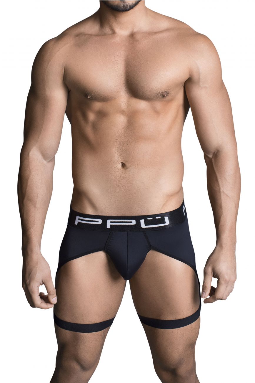 G-string/Brief Black - portaligas hombre - lenceria sexy hombre - ropa interior masculina - caloncillo