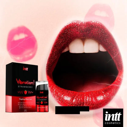 Gel - Vibrador - frutilla - inttcosmetics - intt - cosmetica - sexshop - dominame