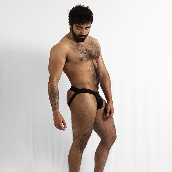 JOCKSTRAP NEGRO PREMIUM - Suspensorio - jock - lenceria masculina - ropa intima deportiva de hombre - ropa interior masculino