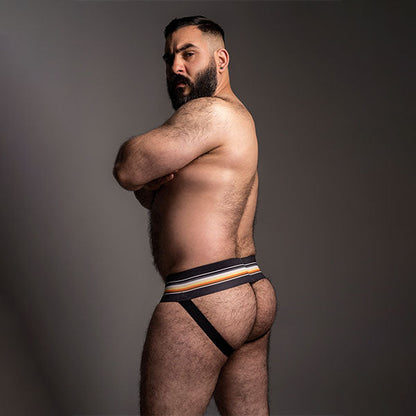 JOCK CRUNCHY BLACK - suspensorio - lenceria masculina - josckstrap - ropa interior de hombre