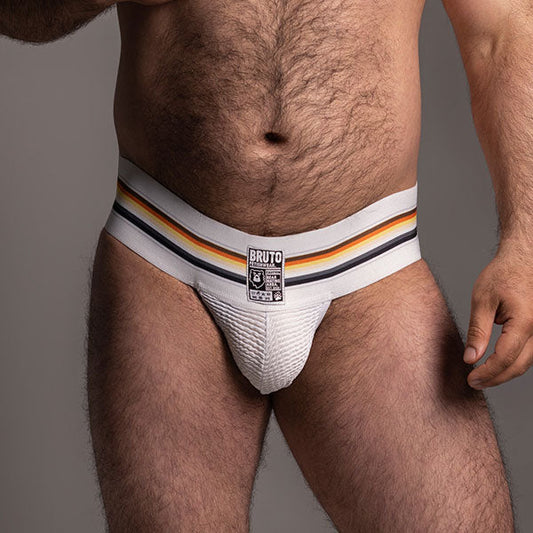 JOCK CRUNCHY WHITE - suspensorio - lenceria masculina - josckstrap - ropa interior de hombre