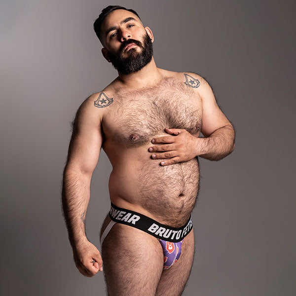JOCK ORANGE & PURPLE - Suspensorio - jock - lenceria masculina - ropa intima deportiva de hombre - ropa interior masculino
