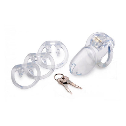 Jaula de Castidad Transparente Captor - Grande - Bondage - BDSM - Fetichismo - Accesorio de Restriccion - sexchop