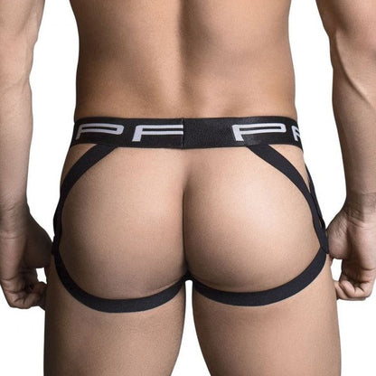 Jockstrap Black - PPU - jock - suspensorios - lenceria pequeña hombre - ropa interior sensual masculina