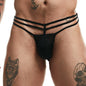 Jockstrap Lines - Negro - suspensorio masculino de cintas - lenceria sensual erotica hombre - ropa interior masculina