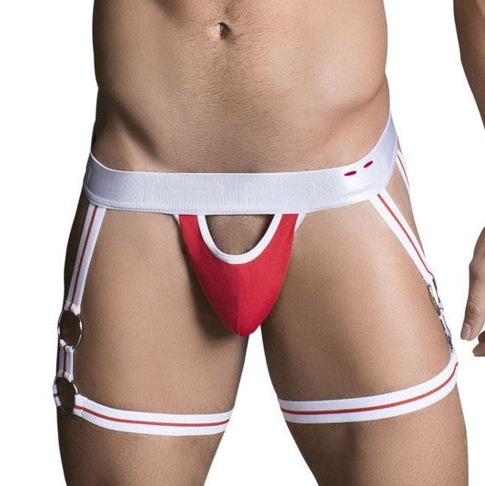 Jockstrap Red/White - Suspensorio hombre - lenceria masculina - jock - calzoncillo - ropa intima hombre
