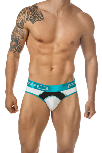 Jockstrap White/Light Blue - jock - suspensorio - calzoncillo - lenceria masculina - ropa interior hombre