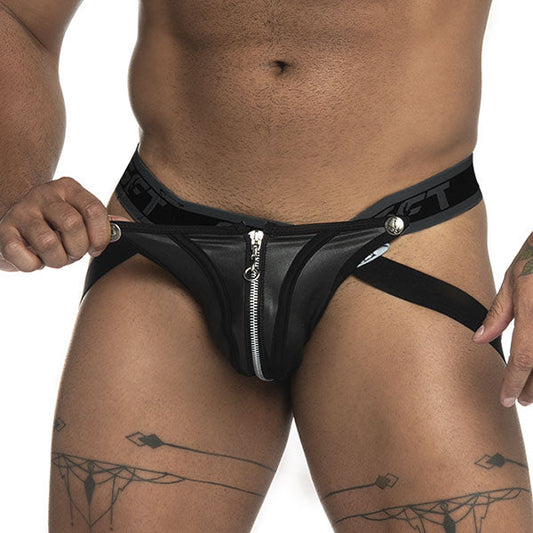 Jockstrap Zipper Black - suspensorios - lenceria con cierre - ropa interior erotica de hombre - suspensorio masculino