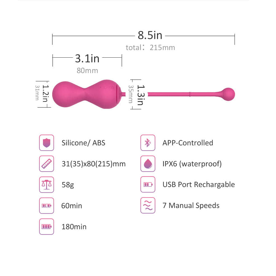 Kegel master gen2 - bolas kegel inteligentes - ejercicios kegel - ejercicios pelvicos - juguetes sexuales con app - juguetes eroticos - sexshop - tienda online online