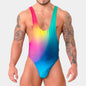 LUCHADOR RAINBOW - Traje de lucha - body - bodie masculino - traje sexy cuerpo completo
