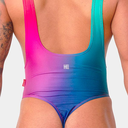 LUCHADOR RAINBOW - Traje de lucha - body - bodie masculino - traje sexy cuerpo completo