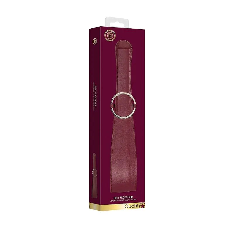 Latigo tipo Cinturon Halo - Burgundy de Ouch! - Belt Flogger - Bondage - Sexshop Dominamecl