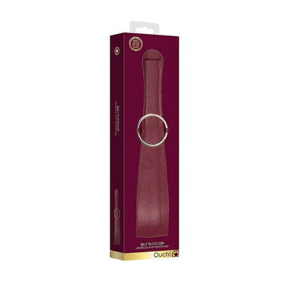 Latigo tipo Cinturon Halo - Burgundy de Ouch! - Belt Flogger - Bondage - Sexshop Dominamecl