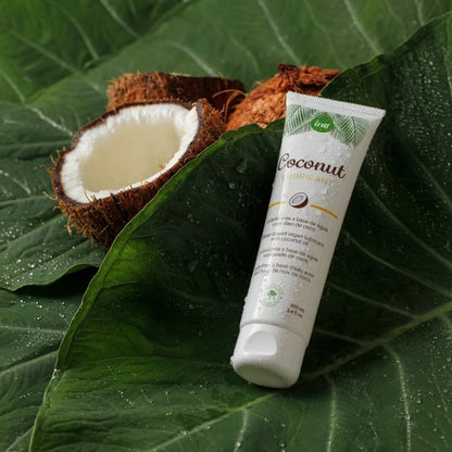 lubricante - lubricante de coco - oleo de coco - lubricante hipoalergenico -lubricante a base de agua - textura espesa - lubricante intimo - lubricante vaginal - lubricante anal - compatible con preservativos - sin olor - comestible - sensacion suave - lubricante compatible con juguetes - intt europa - intt - sexshop dominame - dominame 