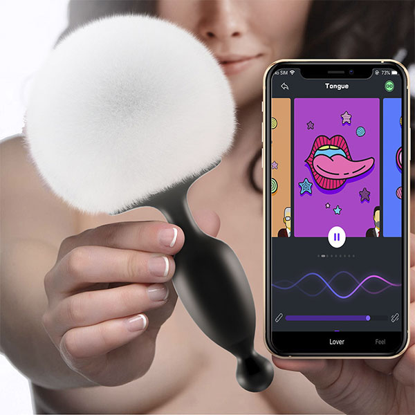 Magic bunny - plug cola conejo con app - plug anal - dilatador anal - plug con cola - plug con vibracion - plug vibrador - sexshop chile - juguetes sexuales