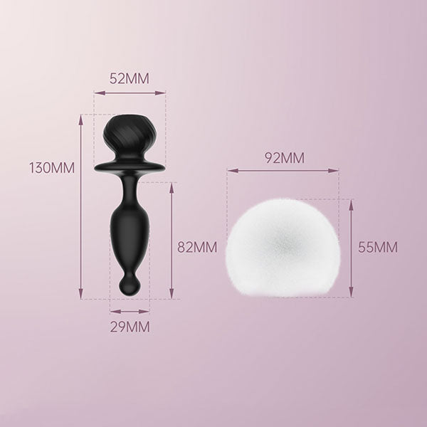 Magic bunny - plug cola conejo con app - plug anal - dilatador anal - plug con cola - plug con vibracion - plug vibrador - sexshop chile - juguetes sexuales