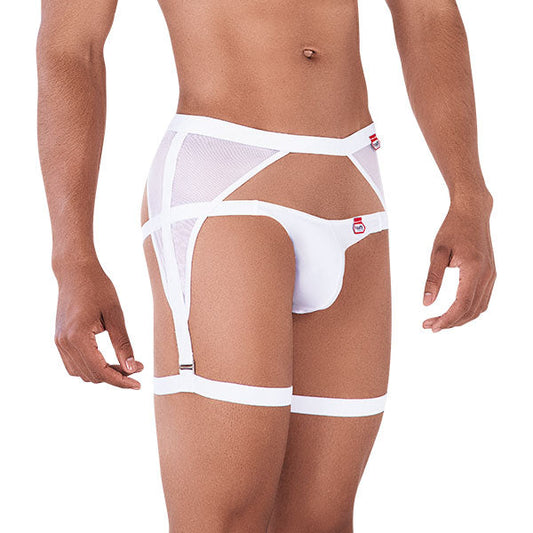 Magno Garter Jockstrap White - suspensorio masculino - ropa intima de hombre - ropa interior masculina - portaligas de hombre