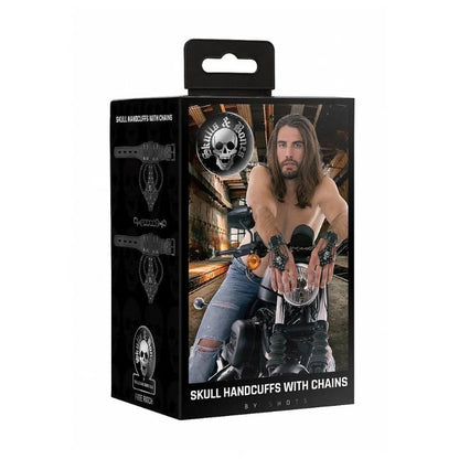 Muñequeras calaveras y puas de Ouch! - kynk - Bondage - Sexshop Dominame.cl 