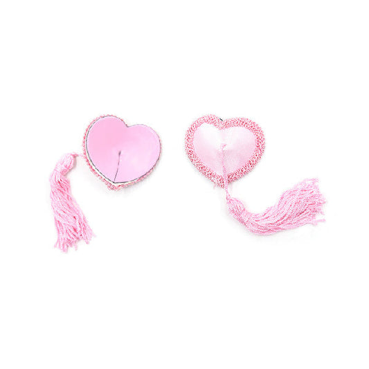 Pezoneras con borlas corazones - tapa peones - cubre pezones - cubierta de pezones - sexshop chile - fetiches -  envios discretos a todo chile